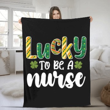 Discover Lucky To Be A Nurse St Patrick's Day Fleece Blankets