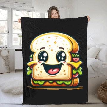 Discover Laughing Sandwich – Lunchtime laughter Fleece Blankets