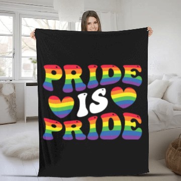 Discover Pride is Pride Gay Pride LGBT Love Fleece Blankets