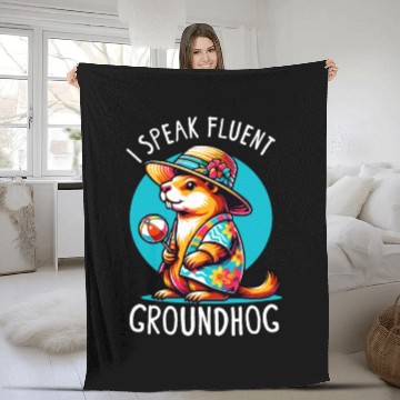 Discover Groundhog Day 2024 Enthusiast February 2nd Fleece Blankets