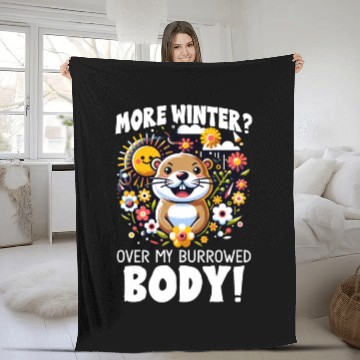 Discover Groundhog Day 2024 Enthusiast February 2nd Fleece Blankets