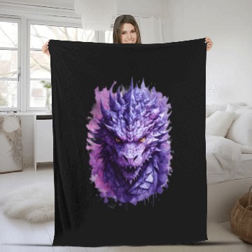 Discover Purple Dragon Fleece Blankets
