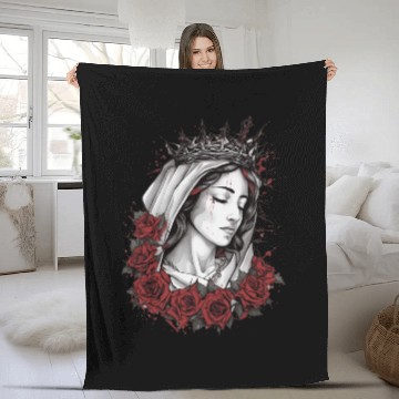 Discover Mary, Mother Of Jesus Fleece Blankets
