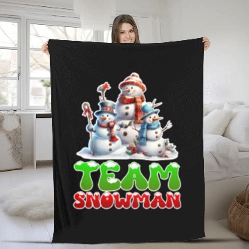 Discover Snow Fever Team Snowman Snowmen Snow Fleece Blankets