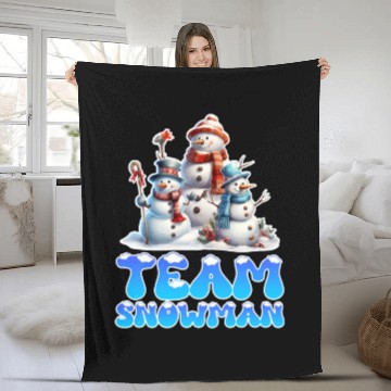 Discover Snow Fever Team Snowman Snowmen Snow Fleece Blankets
