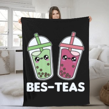 Discover Best-Teas - Bubble Tea Kawaii Boba Tea Love Fleece Blankets