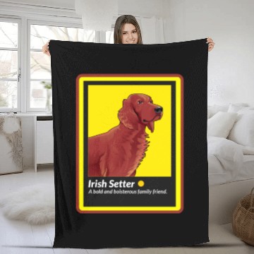 Discover Irish Setter Dog Love Dog Mom Irish Setter Owner Fleece Blankets
