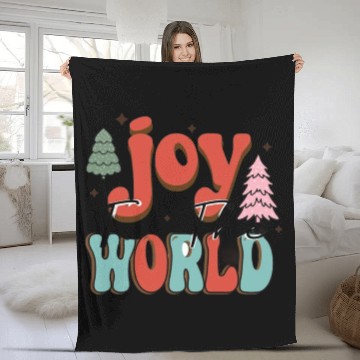 Discover Joy to the world Fleece Blankets