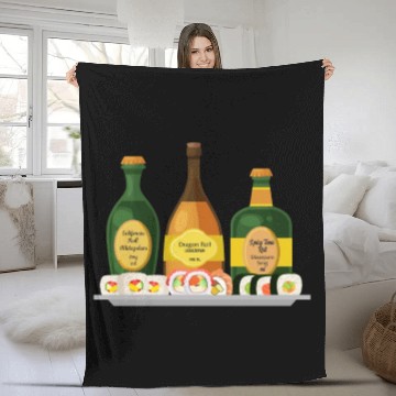 Discover Nurse Fleece Blankets, Dragon Spicy Tuna California Roll