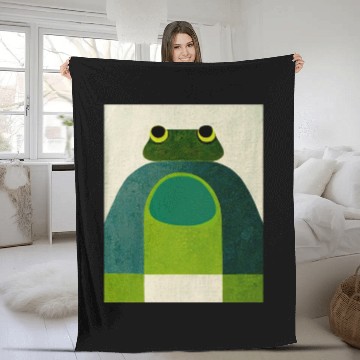 Discover Mod Frog Tres - Frog Art design Fleece Blankets