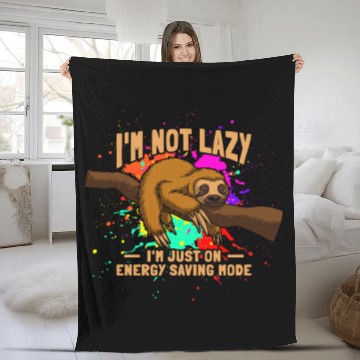 Discover I'm Not Lazy Fleece Blankets