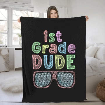 Discover Kindergarten Teacher Funny Student 1st Graduation Fleece Blankets