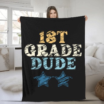 Discover Kindergarten Teacher Funny Student 1st Graduation Fleece Blankets