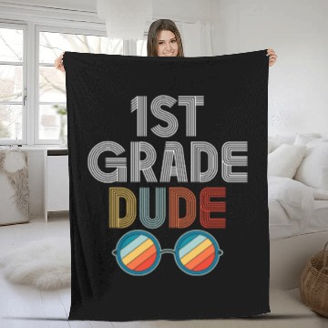 Discover Kindergarten Teacher Funny Student 1st Graduation Fleece Blankets