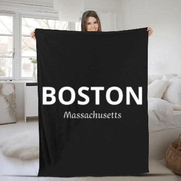 Discover Boston - massachusetts - usa - us - united states Fleece Blankets