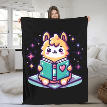 Discover Little Cute Llama Fleece Blankets