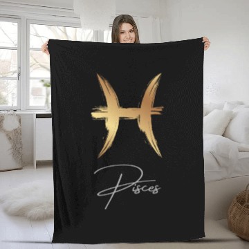 Discover Pisces zodiac sign Fleece Blankets