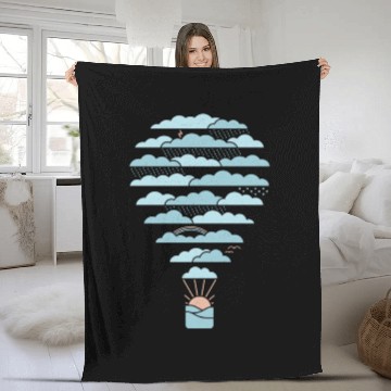 Discover Weather Balloon Fleece Blankets