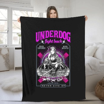 Discover underdog fight back #1 Fleece Blankets