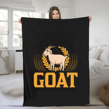 Discover Goat Gift Host Fleece Blankets