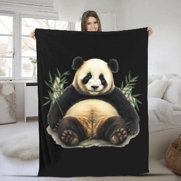 Discover Panda Chilling Fleece Blankets