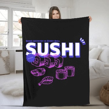 Discover sushi chef, sushi lover Fleece Blankets