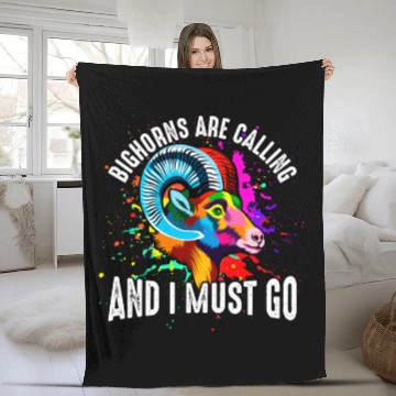 Discover Bighorns Are Calling Fleece Blankets