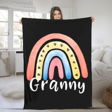 Discover Granny Rainbow Grandma Grand Fleece Blankets