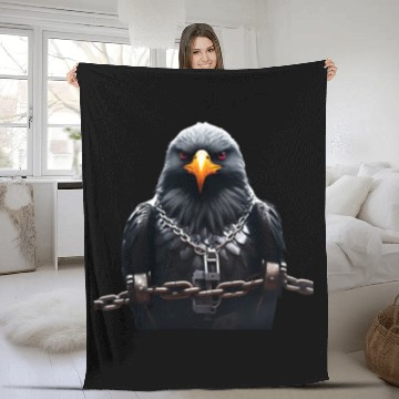 Discover Steel & Storm: Eagle Breaks Through Bars Fleece Blankets