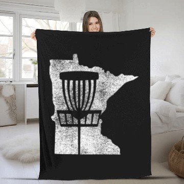 Discover Minnesota Disc Golf State With Baet Distressed Fleece Blankets