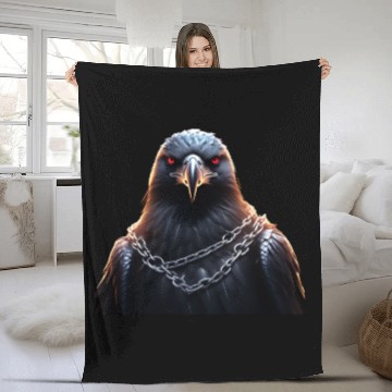 Discover Eagle Caged Thunder: A Heavy Metal Eddie Fleece Blankets