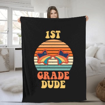 Discover Kindergarten Teacher Funny Student 1st Graduation Fleece Blankets