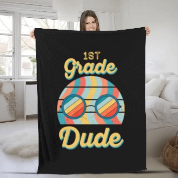 Discover Kindergarten Teacher Funny Student 1st Graduation Fleece Blankets