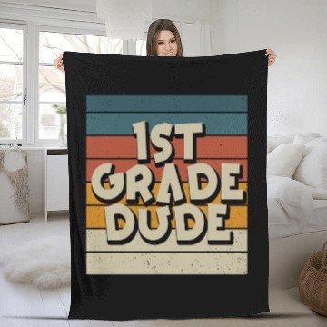 Discover Kindergarten Teacher Funny Student 1st Graduation Fleece Blankets