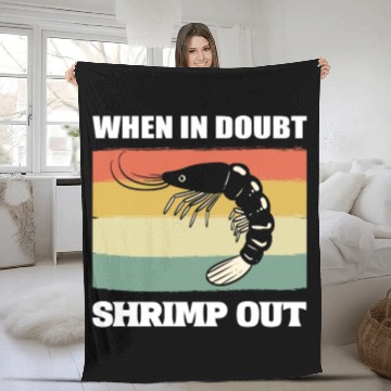 Discover Shrimp Out Fisherman Or Nature Lover Gift Fleece Blankets