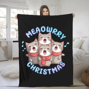 Discover Christmas Kittens sing lovely Christmas song Fleece Blankets