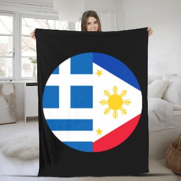 Discover Greek Filipino flags Fleece Blankets