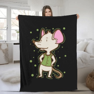 Discover Mouse Nature Cheese Pet Mammal Fleece Blankets