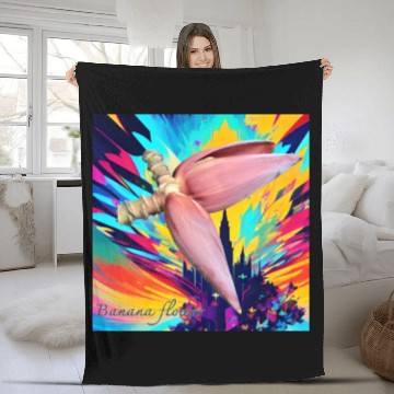 Discover Banana flower Fleece Blankets