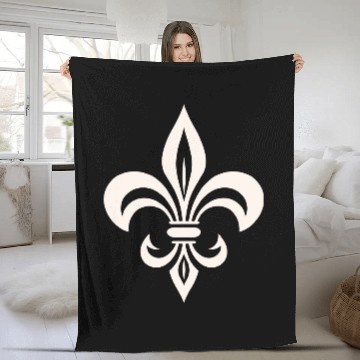 Discover Simple French lily Logo Fleece Blankets