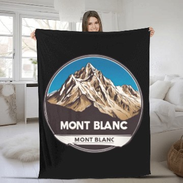 Discover Mont Blanc logo Fleece Blankets