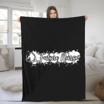 Discover Future Nurse Newborn Nurse Fleece Blankets