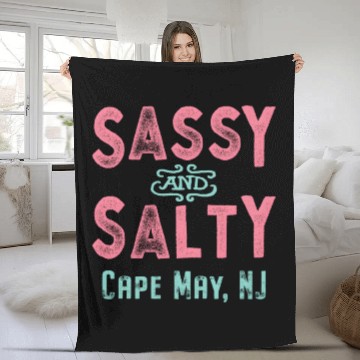 Discover Cape May New Jersey Sassy And Salty Fleece Blankets