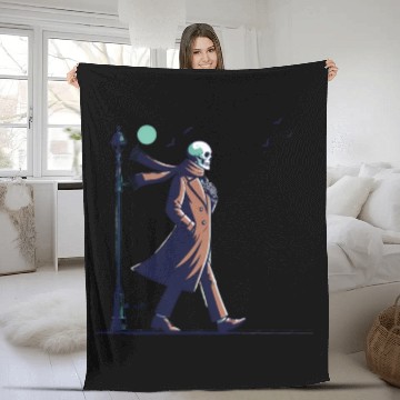 Discover Preppy skeleton Fleece Blankets