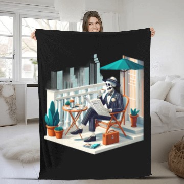 Discover Preppy skeleton Fleece Blankets