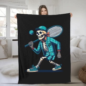 Discover Preppy skeleton Fleece Blankets