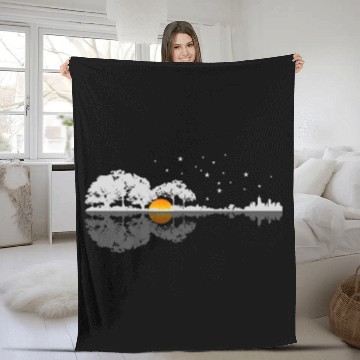 Discover Guitar Player Gift Vintage Guitarist Fleece Blankets