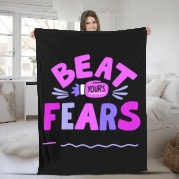 Discover BEAT YOURS FEARS AND SELF LOVE MORE Fleece Blankets