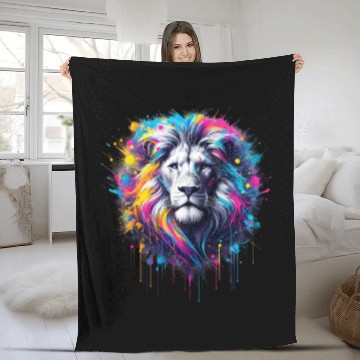 Discover Sovereign Spectrum The Lion s Majesty Fleece Blankets