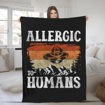 Discover Aliens Area 51 Earth Astronaut Fleece Blankets